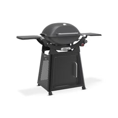 Charcoal Grey | Weber Family Q (Q3200N+) Premium Model. Angled Front View On Stand.
