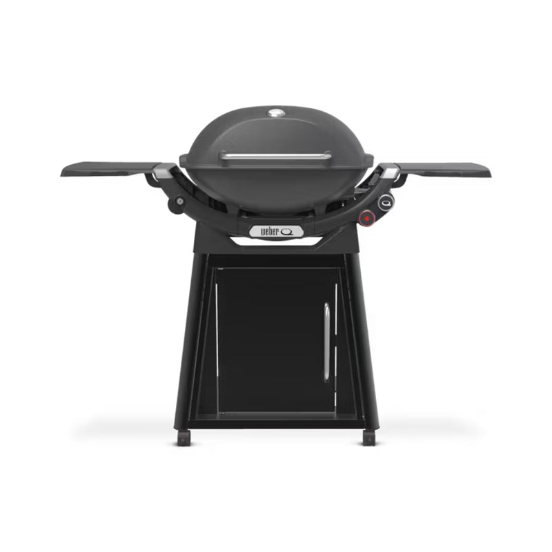 Charcoal Grey | Weber Family Q (Q3200N+) Premium Model. Front View On Stand.