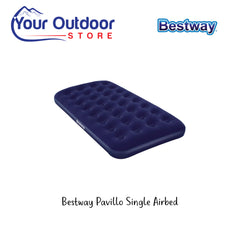 Beatway Pavillo Single Airbed. Hero Image Showing Logos and Title. 