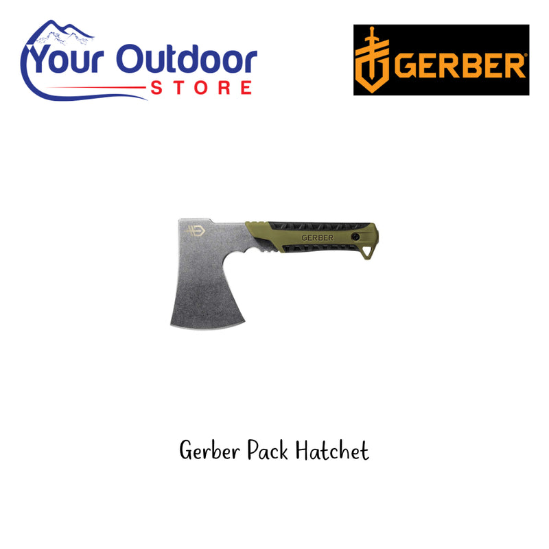 Gerber Pack Hatchet. hero Image Showing Logos and Title. 