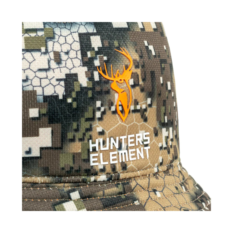 Desolve Veil | Hunters Element Shift Kids Bucket Hat Image Displaying Close Up View of Logo.