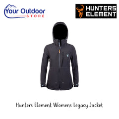 Hunters Element Womens Legacy Jacket | Hero Image Showing Logos And Titles.