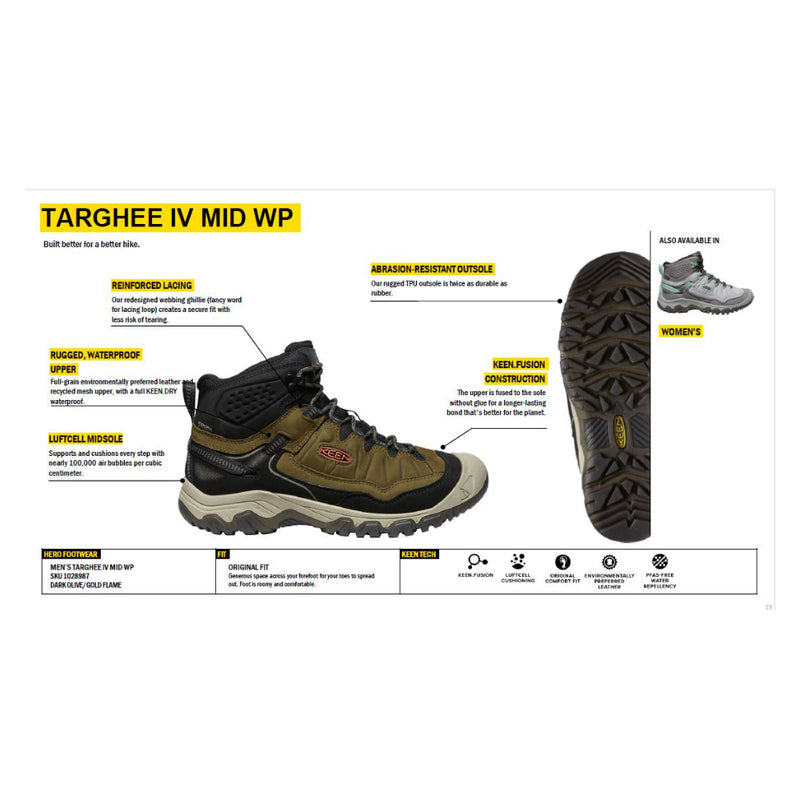 Brindle Nostalgia Rose | Keen Targhee IV Mid WP Women's Image Showing Over View Of All Specs.