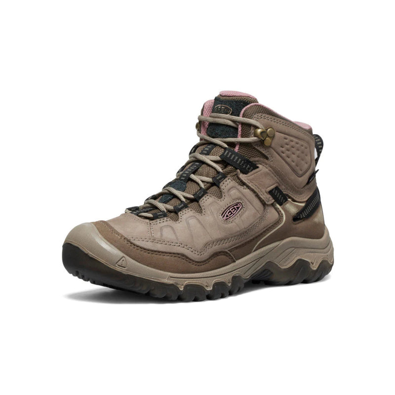 Brindle Nostalgia Rose | Keen Targhee IV Mid WP Women's Image Showing Angled Side View.