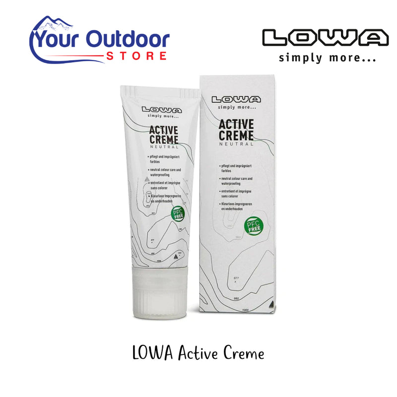 LOWA Active Creme | Hero Image Showing Logos And Titles.