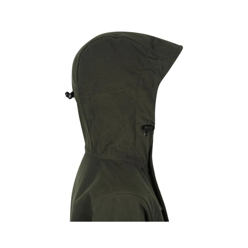 Ridgeline Kids Spray Jacket | Forest Image Showing A Side View Of The Hood.