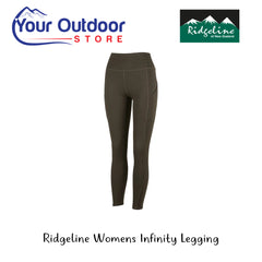 Ridgeline Women's Infinity Leggings | Hero Image Displaying Logos And Titles.