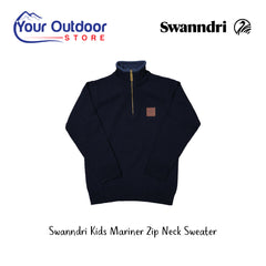 Swanndri Kids Mariner Zip Neck Sweater. Hero Image Showing Logos and Title.