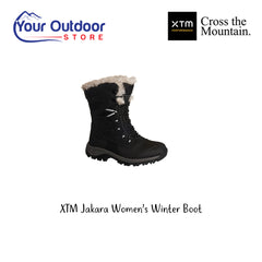 XTM Jakara Women's Winter Boot. Hero Image Showing Logos and Title. 