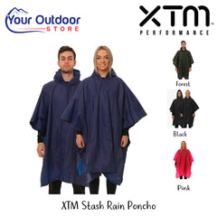XTM Stash Rain Poncho | Hero Image Showing All Logos, Titles And Variants.
