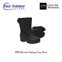 XTM Women's Galaxy Snow Boot. Hero Image Showing Logos and Title. 