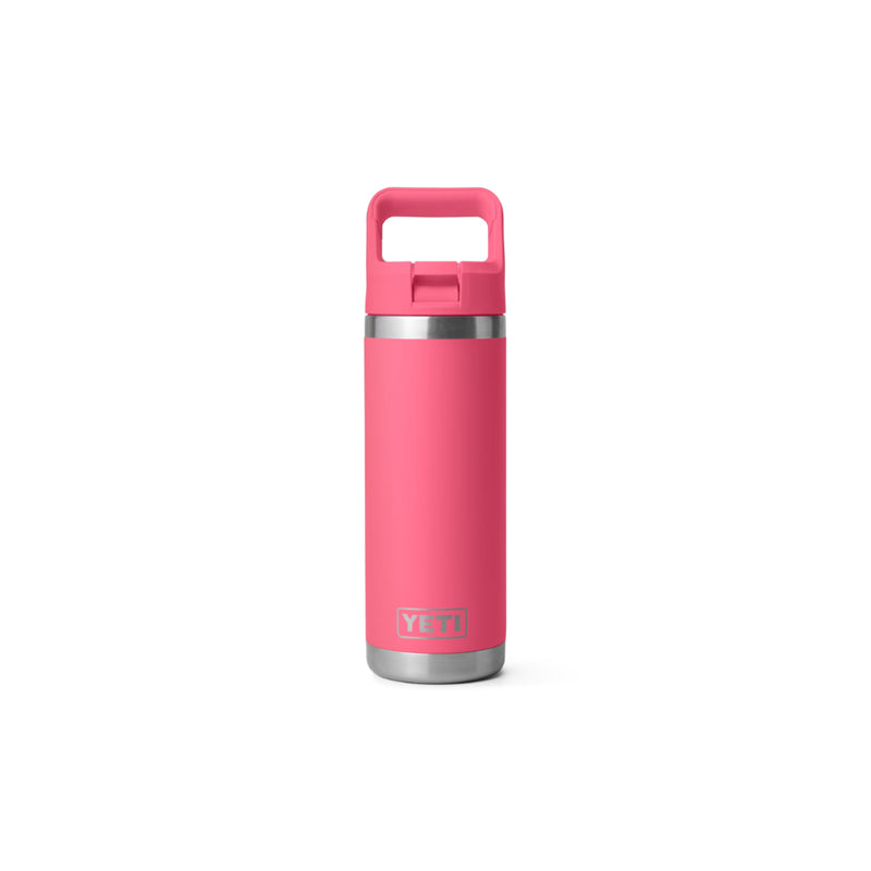 Tropical Pink | YETI Rambler 18oz Straw Bottle Image Showing Front View.