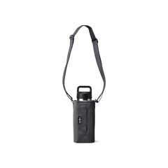 Charcoal | YETI Rambler Bottle Sling Image Showing A Bottle In The Sling, With Strap Up Above The Sling.