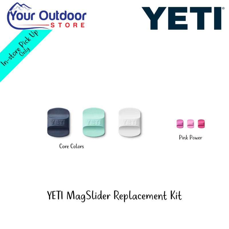 YETI Rambler Magslider Replacement Kit | Hero Image Showing Logos, Titles And Variants.