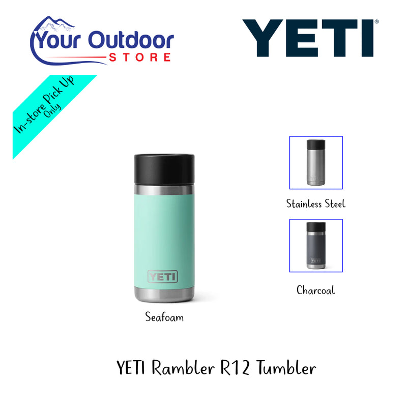 YET Rambler R12 Tumbler | Hero Image Showing All Logos, Titles And Variants.
