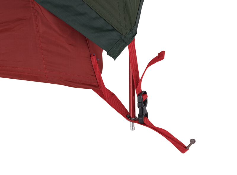 Fly attachment on the inner tent and pole connection