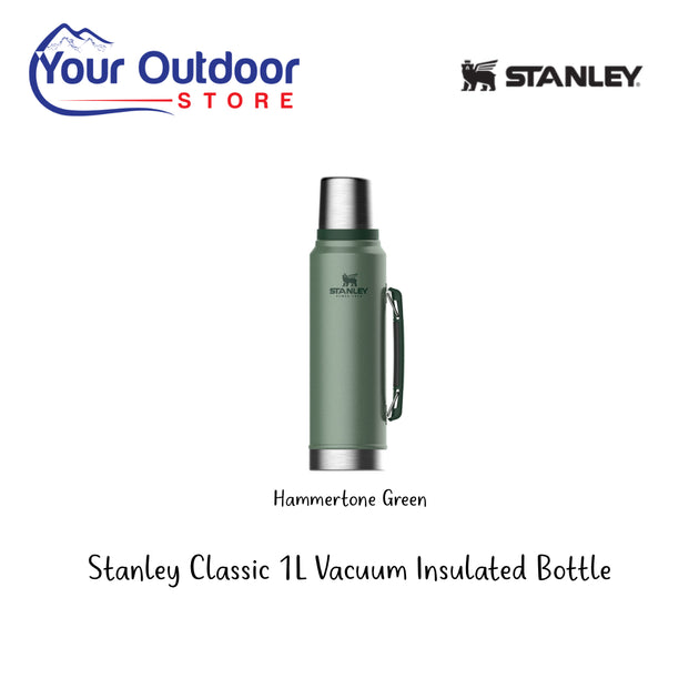 Stanley Thermal Bottle, Classic Legendary Bottle 1.1qt / 1l Hammertone Green