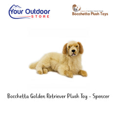 Bocchetta Golden Retriever Plush Toy - Spencer. Hero Image Showing Logos and Title. 