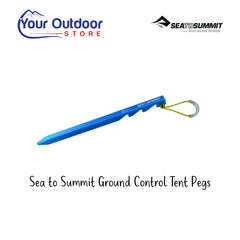 Sea to Summit Ground Control Tent Pegs. Hero Image Showing Logos and Title.