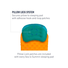 Pillow Showing Lock Patches To Secure To Sleeping Pads.