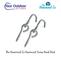 The Hammock Co Hammock Hanging Screw Hook Pack Media. Hero image with title and logos