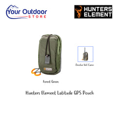 Hunters Element Latitude GPS Pouch. Hero Image Showing Logos, Title and Variants.