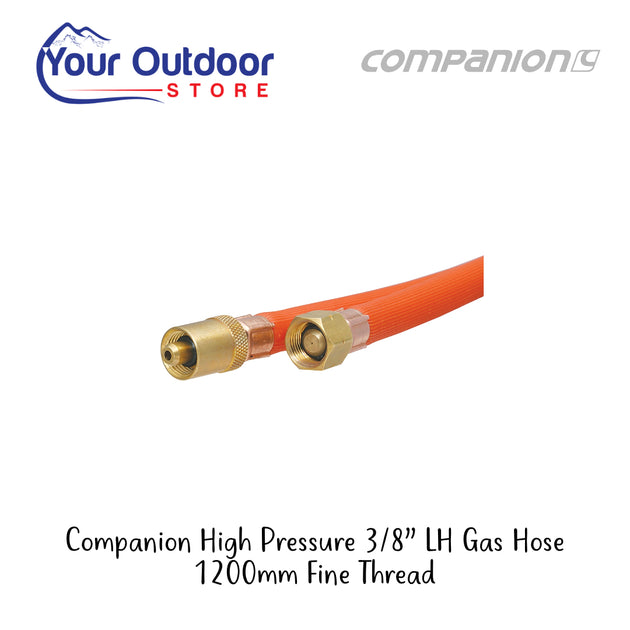 Companion High Pressure Gas Hose 3/8in BSP LH Fine Thread Your Outdoor Store