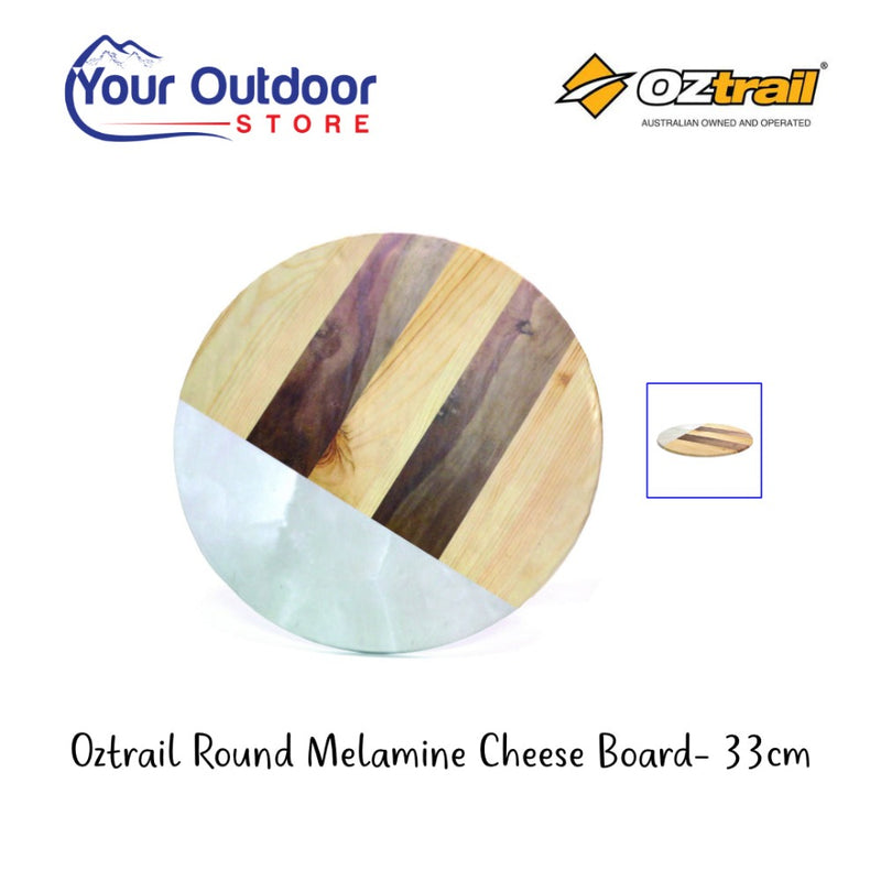 Oztrail 33cm Melamine Cheese Board. Branded hero image