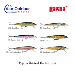 Rapala Original Floater Casting-Trolling Lures. Hero image with title and logos
