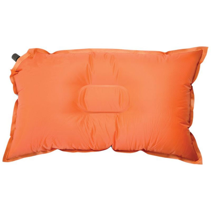 Orange Grey | Sherpa Self Inflating Pillow.