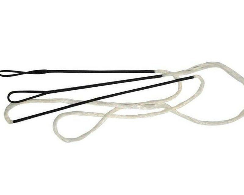 AMO Recurve String 62 Inch - 58 Inch Actual Length | White String With Black Binding | Your Outdoor Store