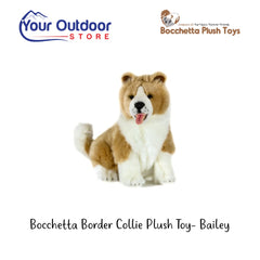 Tan | Bocchetta Border Collie Plush Toy - Bailey. Hero with title and logos