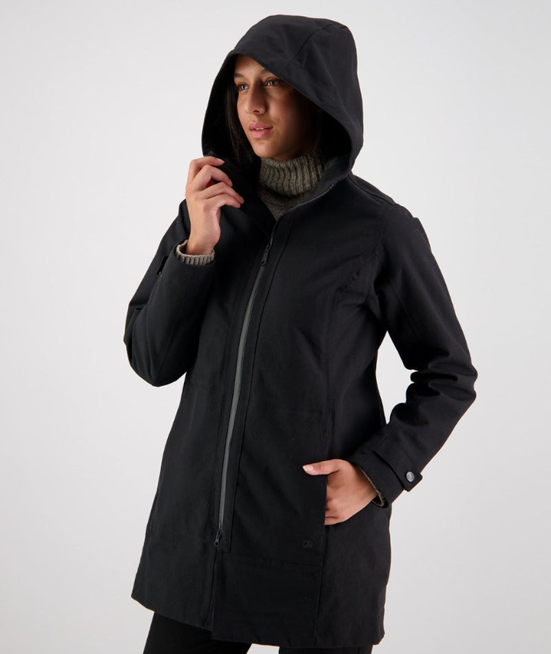 Black | Side View with hood on