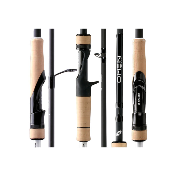 Black | 13 Fishing Omen Black 6'6 Spin Rod Image Showing Stock Image.