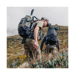 Desolve Veil Camo | Hunters Element Arete Bag 25L - In Action and Showing Rifle in Place. 