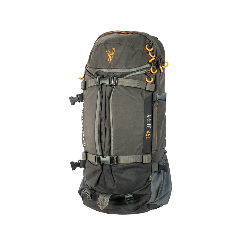 Stone Green | Hunters Element Arete Bag 45L - Front View. 