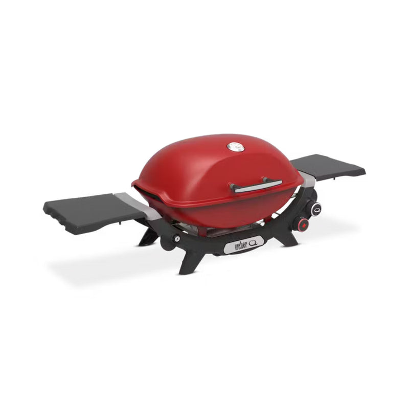 Flame Red | Weber Q (Q2800N+) Premium BBQ. Angled Front View.