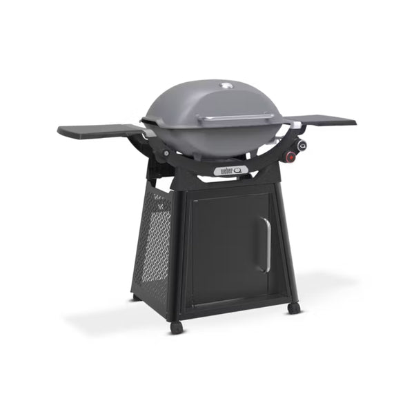 Smoke Grey | Weber Family Q (Q3200N+) Premium Model. Angled Front View.