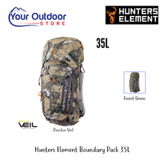 Hunters Element Boundary Pack 35 L | Hero Image Displaying All Logos, Titles And Variants. 
