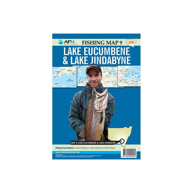 AFN Map 9 Lake Eucumbene And Lake Jindabyne | Image Showing No Logos Or Titles.
