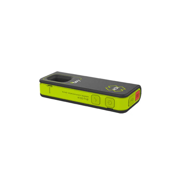 Green/Black | ARC Bivy Stick Image Showing Flat, Side View of Buttons.
