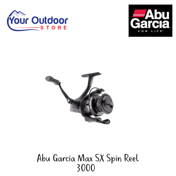 Abu Garcia Max SX Spin Reel | Hero Image Showing All Logos And Titles.