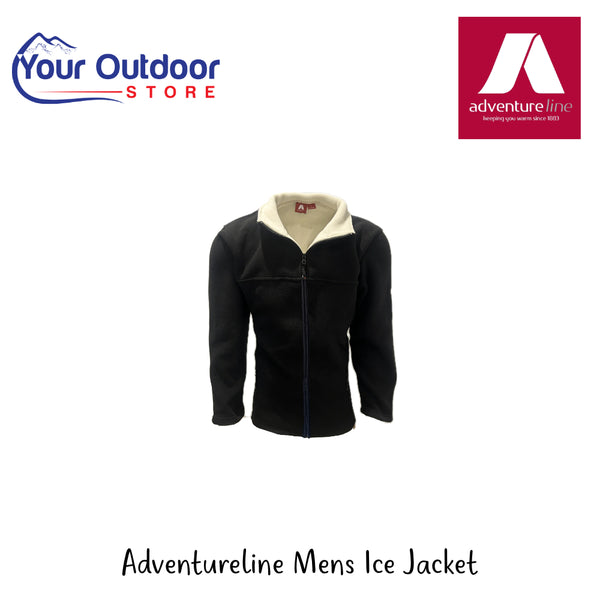 Adventureline Mens Ice Jacket | Hero Image Showing All Logos And Titles.