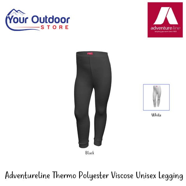 Adventureline Thermo Polyester Viscose Unisex Leggings | Hero Image Showing All Logos, Titles And Variants.