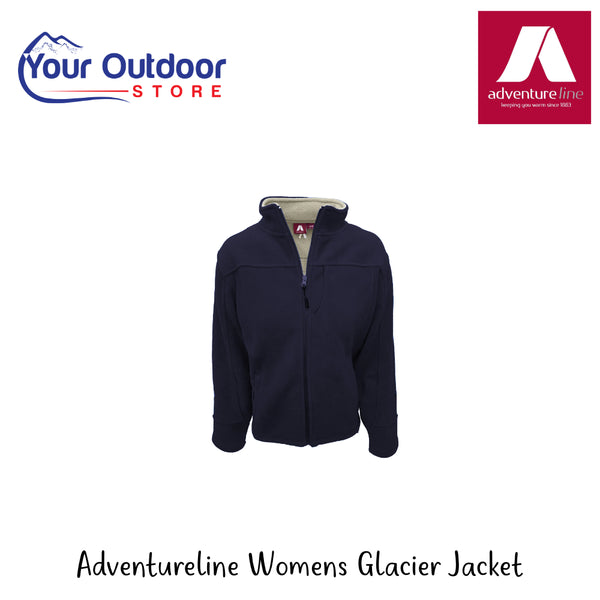 Adventureline Womens Glacier Jacket | Hero Image Showing All Logos And Titles.