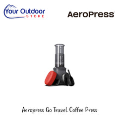 Aeropress Go Travel Coffee Press | Hero Image Showing All Logos And Titles.