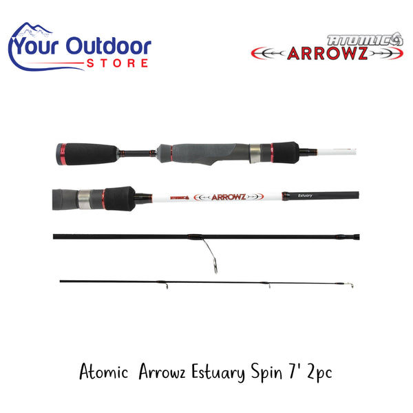 Atomic Arrowz Estuary Spin 7' 2pc | Hero Image Showing All Logos And Titles.
