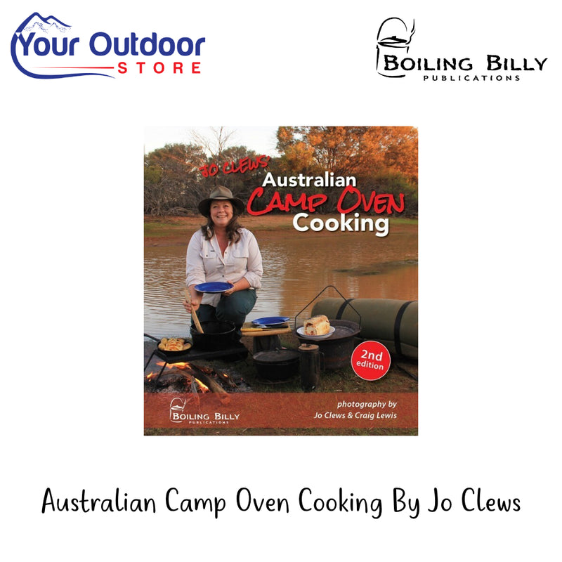 Australian Camp Ove Cooking By Jo Clews | Hero Image Showing All Logos And Titles.