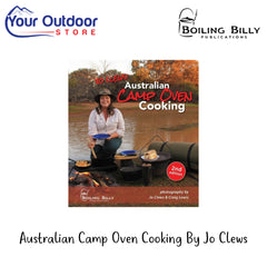 Australian Camp Ove Cooking By Jo Clews | Hero Image Showing All Logos And Titles.