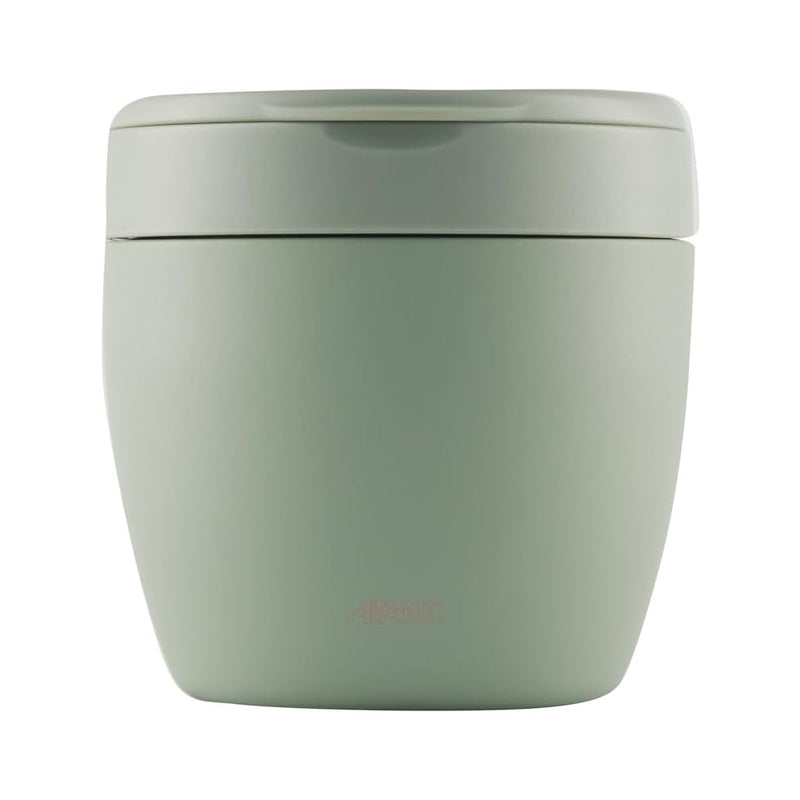 Agave | Avanti Insulated Food Pod Image Showing Front View With Handle Down.